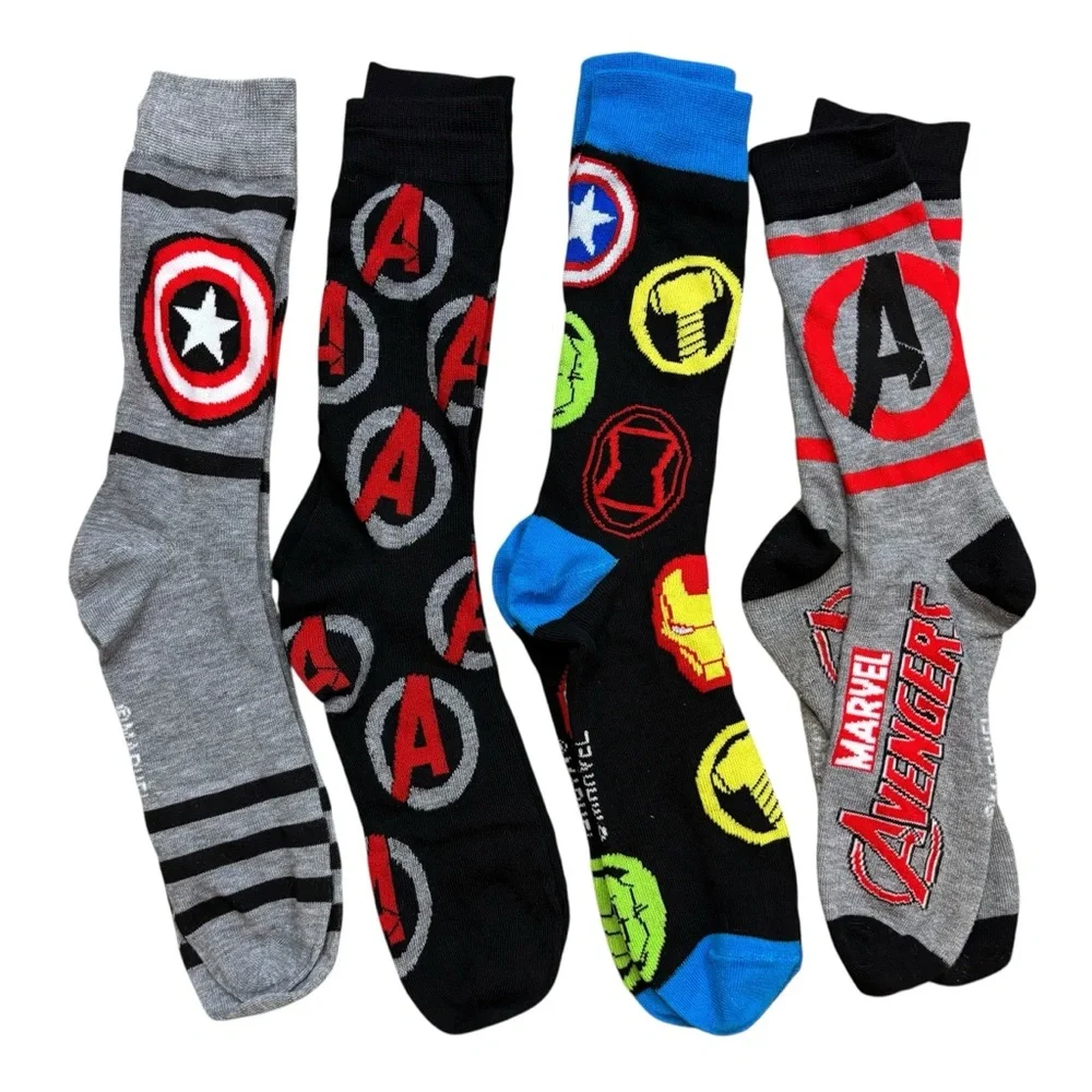New without Tags‎ 14 Pairs Mens Avenger Graphic Socks One Size
